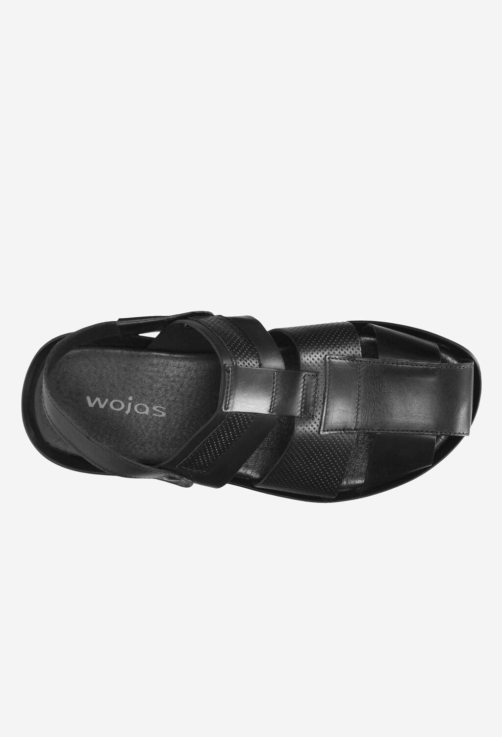 Czarne sandały męskie 9240-51 Widok 5