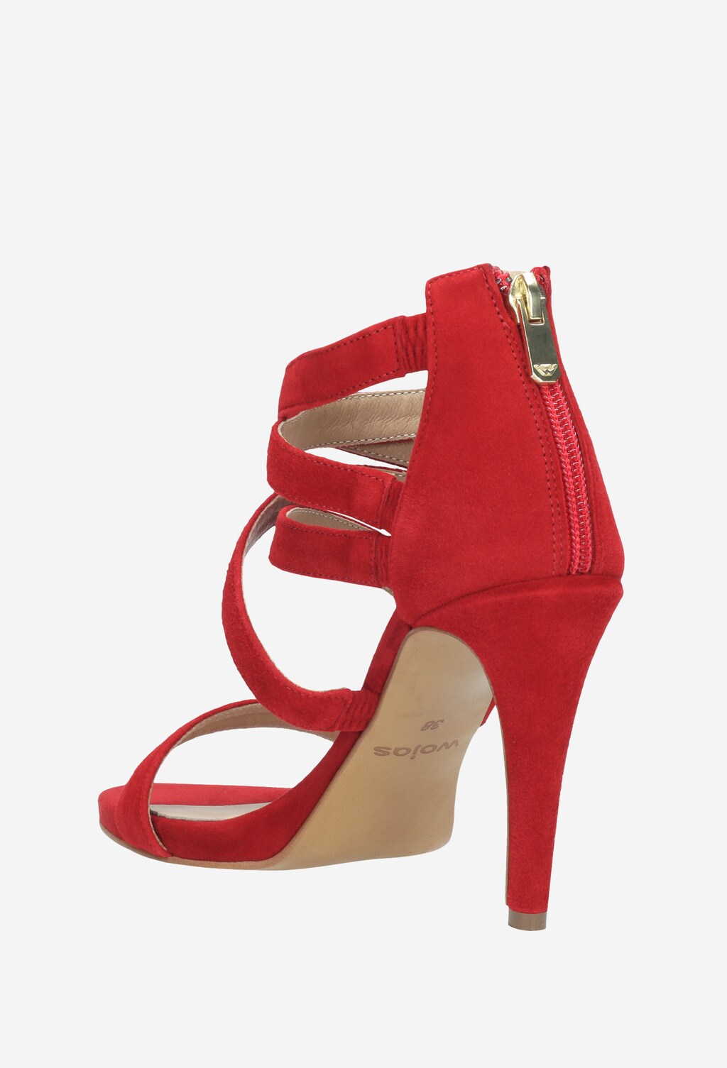 Czerwone sandały damskie 9741-65 Widok 3