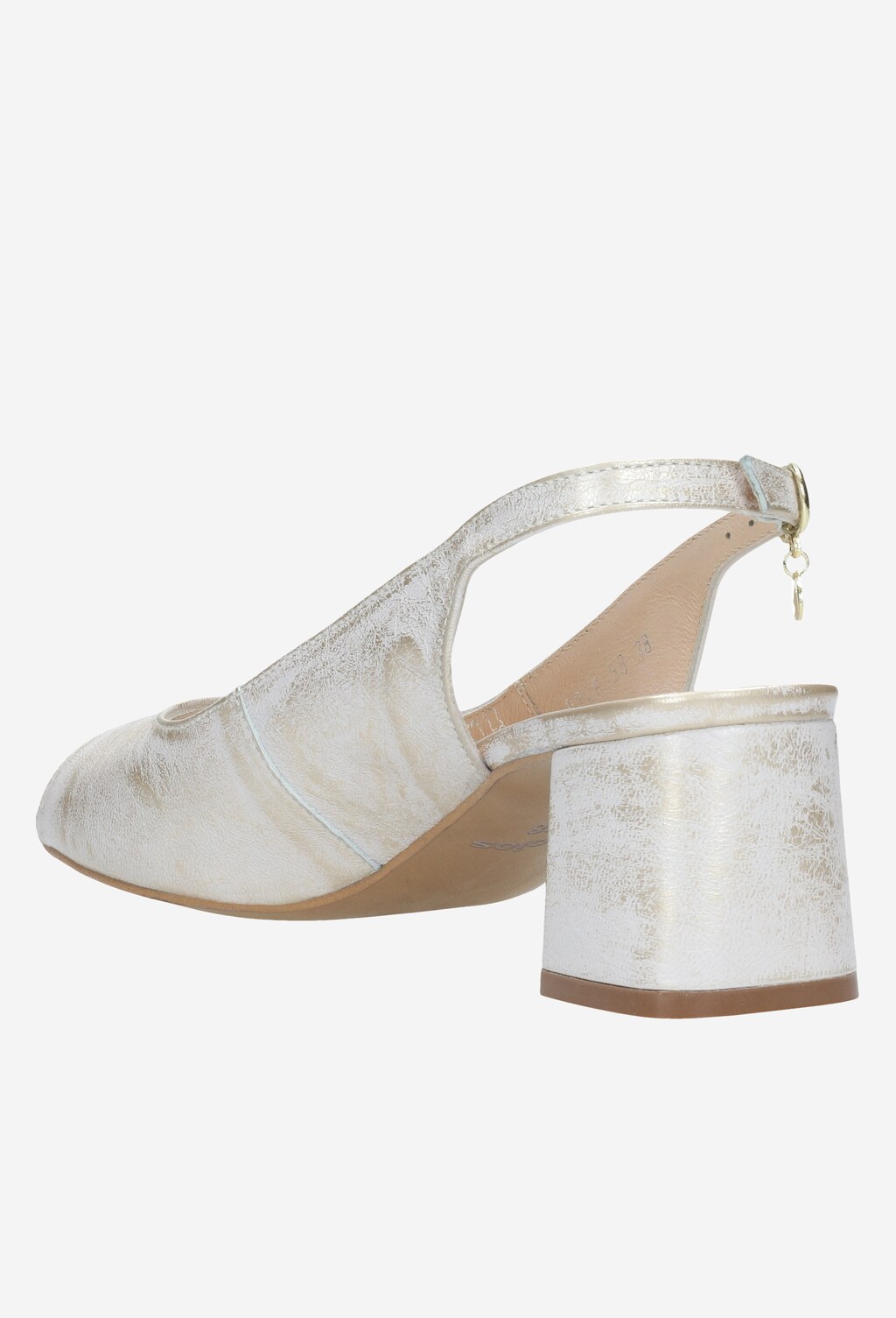 Złote sandały damskie 9748-58 Widok 3