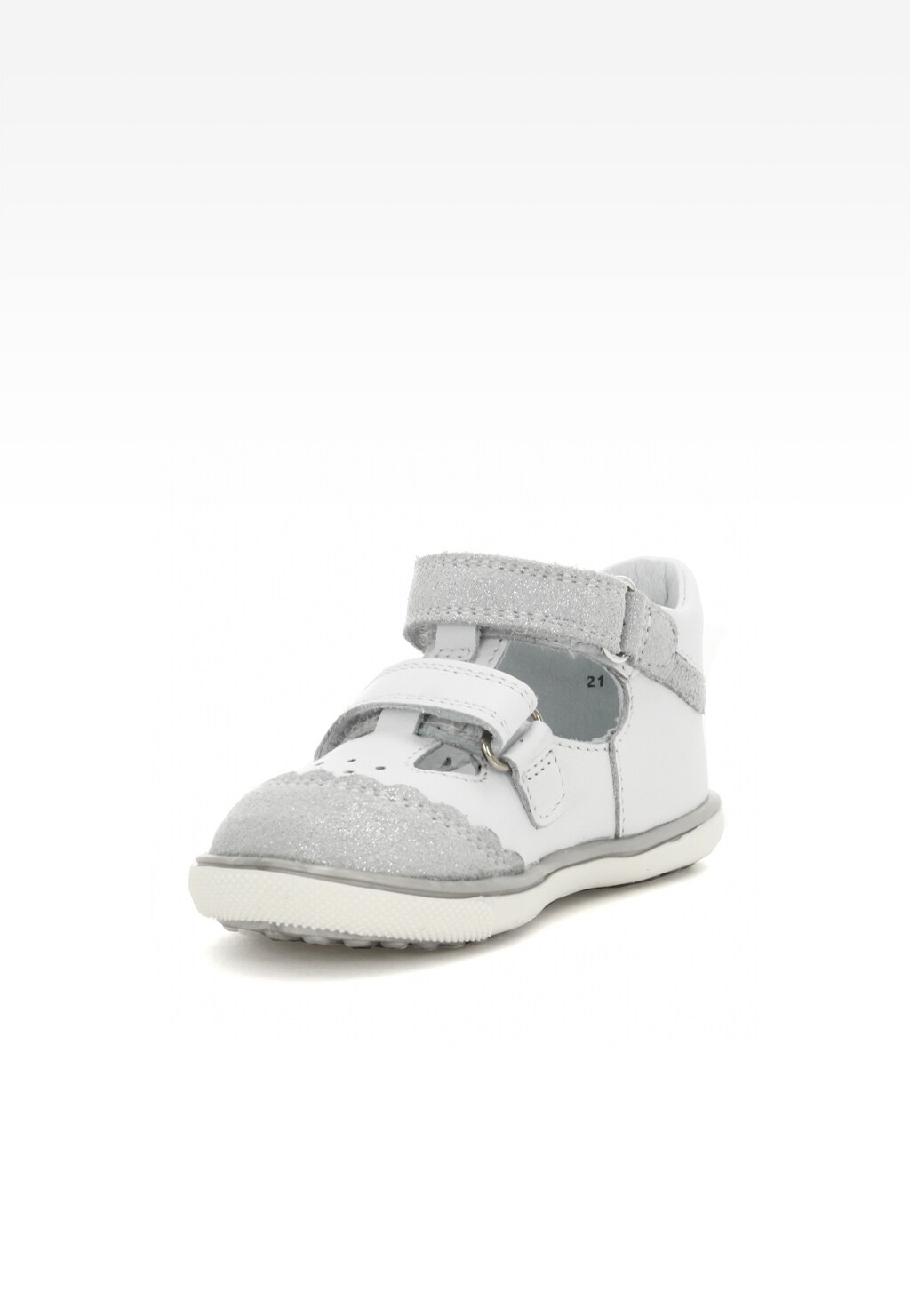 Sandały zabudowane BARTEK W-81798-5/AA2, dla dziewcząt, biało-srebrny Widok 3