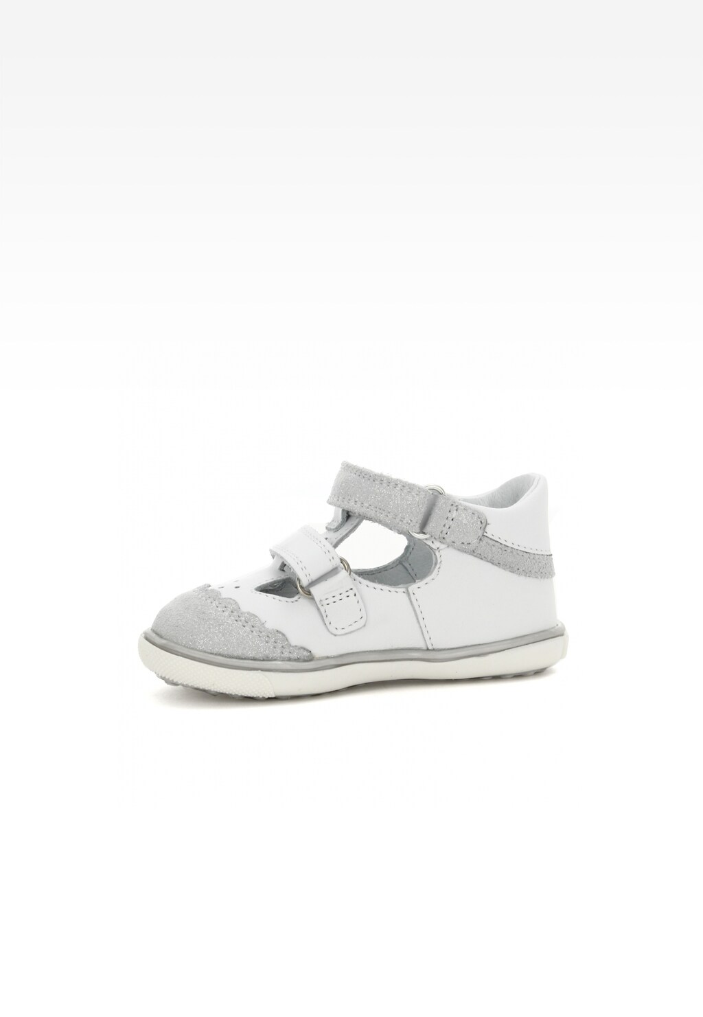 Sandały zabudowane BARTEK W-81798-5/AA2, dla dziewcząt, biało-srebrny Widok 4