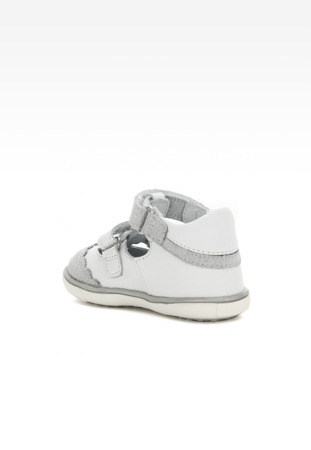 Sandały zabudowane BARTEK W-81798-5/AA2, dla dziewcząt, biało-srebrny Widok 5
