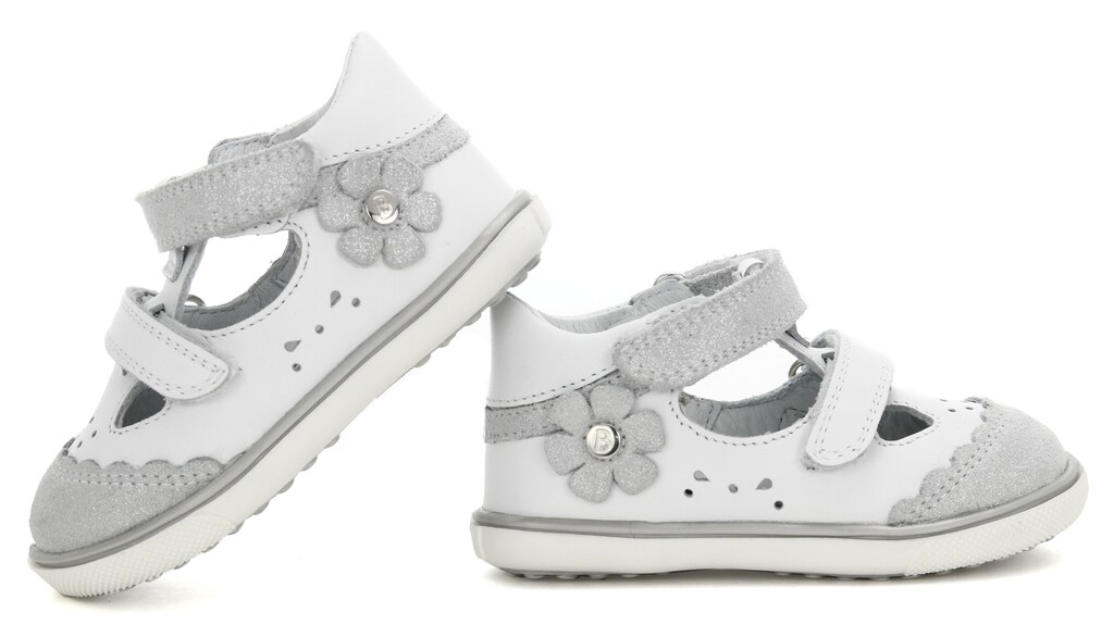 Sandały zabudowane BARTEK W-81798-5/AA2, dla dziewcząt, biało-srebrny Widok 6