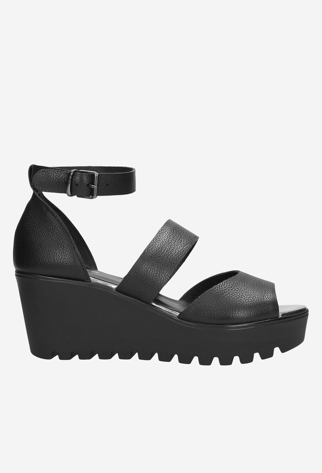 Czarne sandały damskie 9750-51 Widok 1