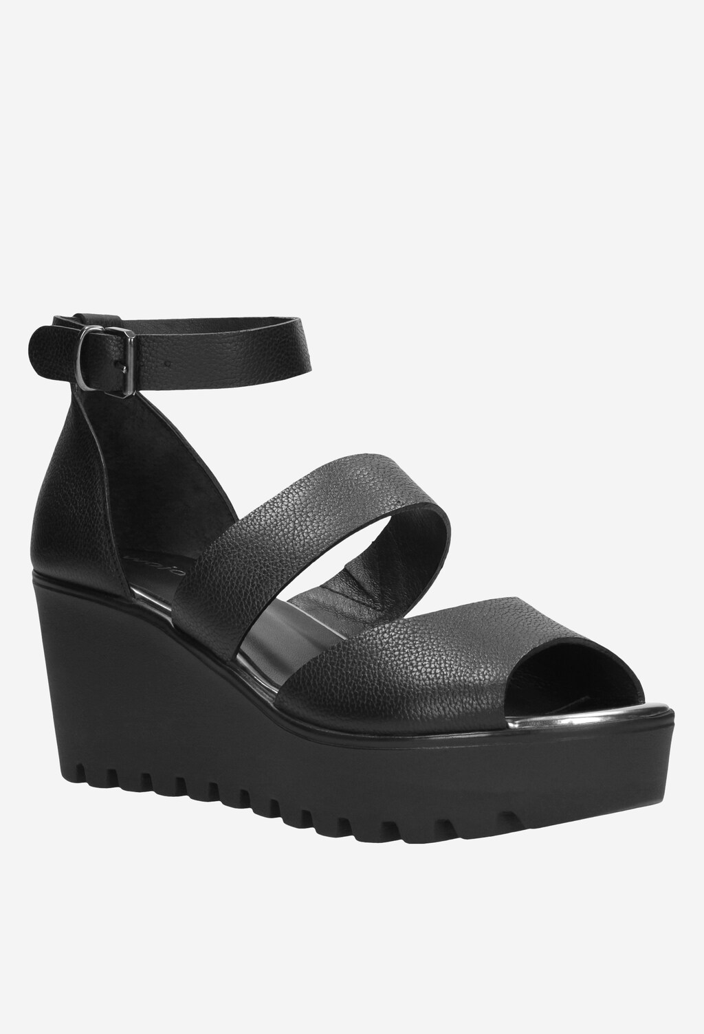 Czarne sandały damskie 9750-51 Widok 2