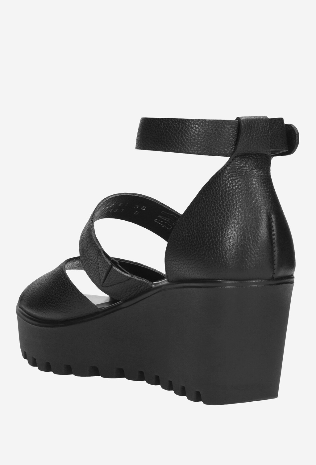 Czarne sandały damskie 9750-51 Widok 3