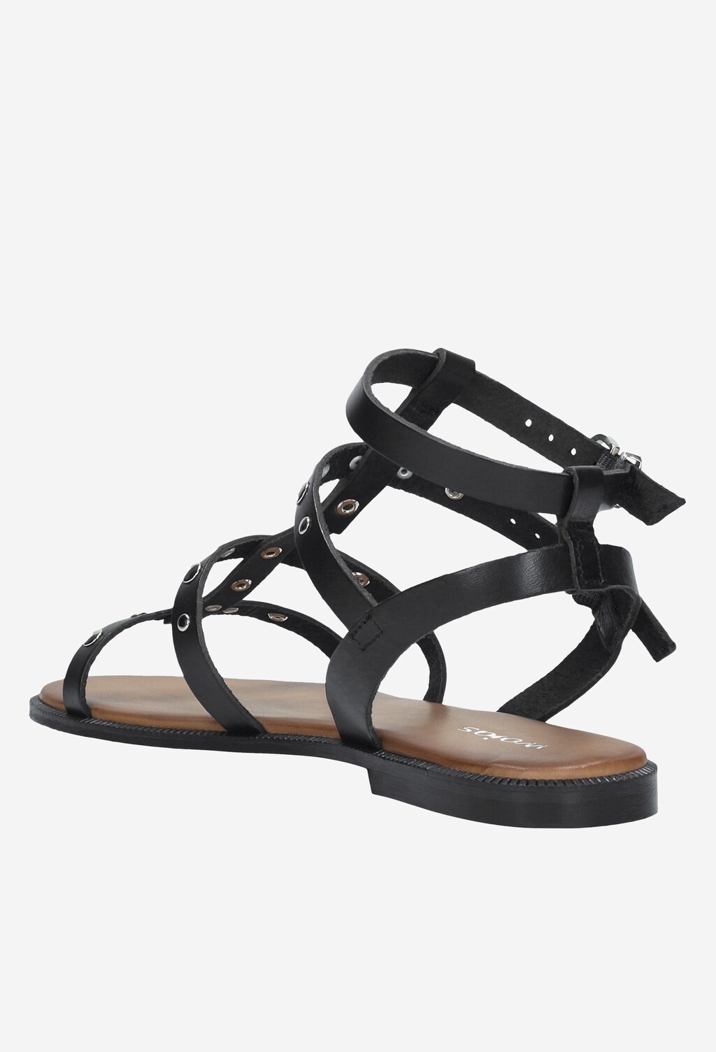 Czarne sandały damskie 9725-51 Widok 3