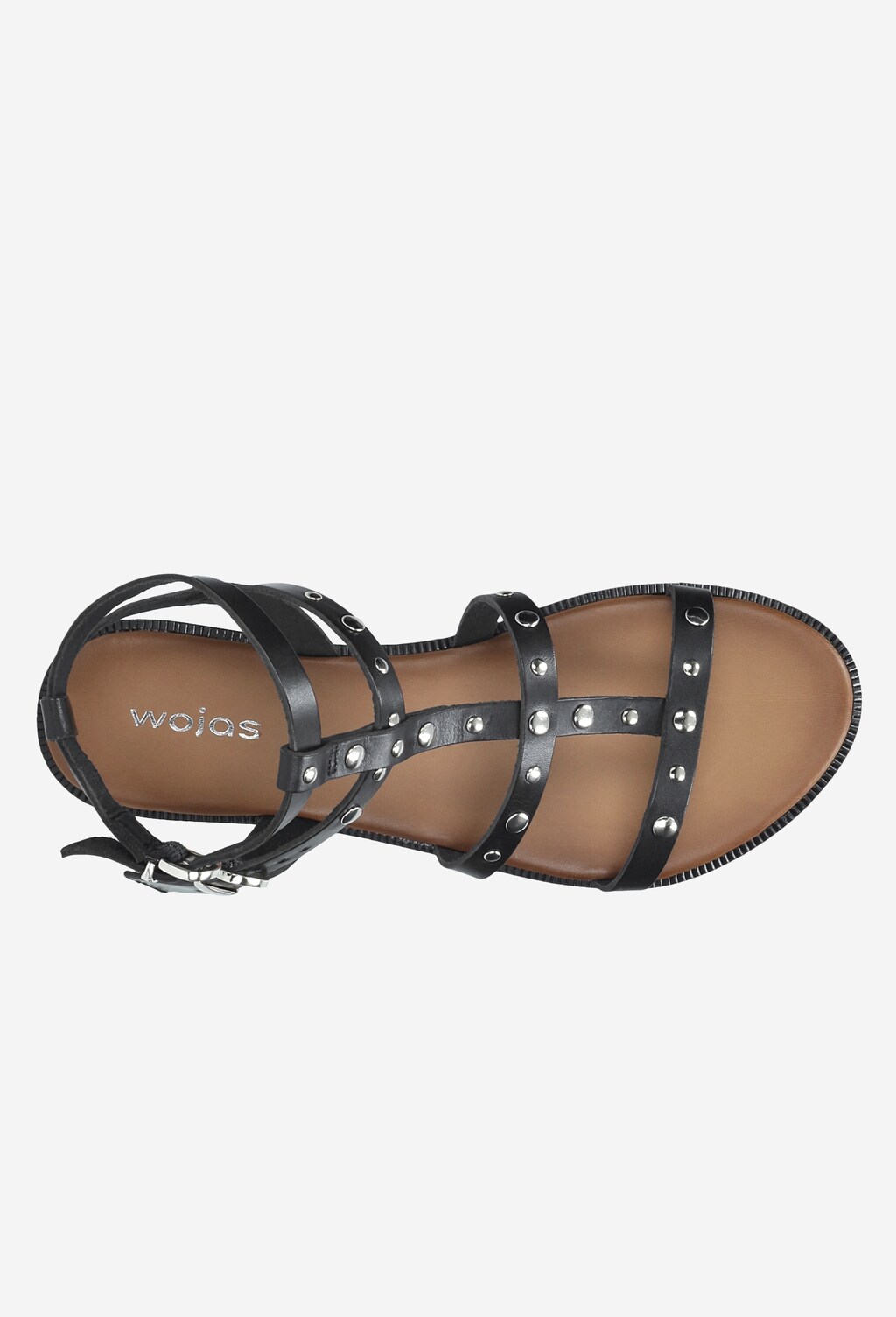 Czarne sandały damskie 9725-51 Widok 4