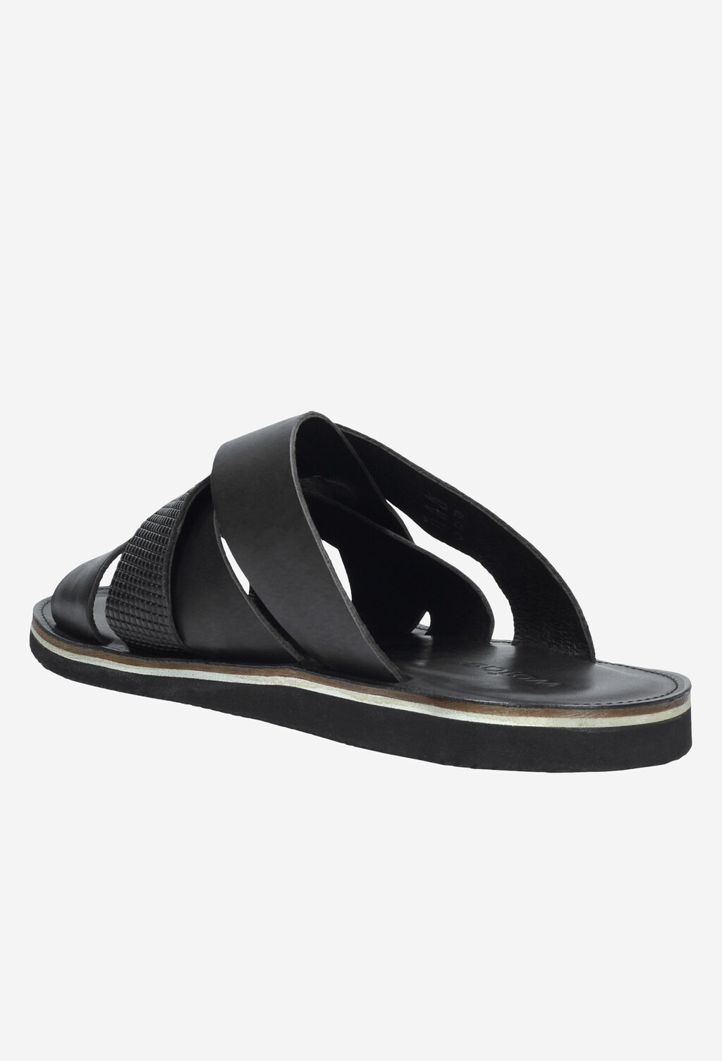 Czarne klapki męskie 9256-51 Widok 3