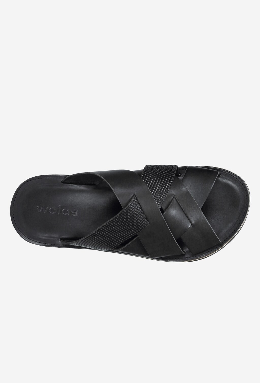 Czarne klapki męskie 9256-51 Widok 4