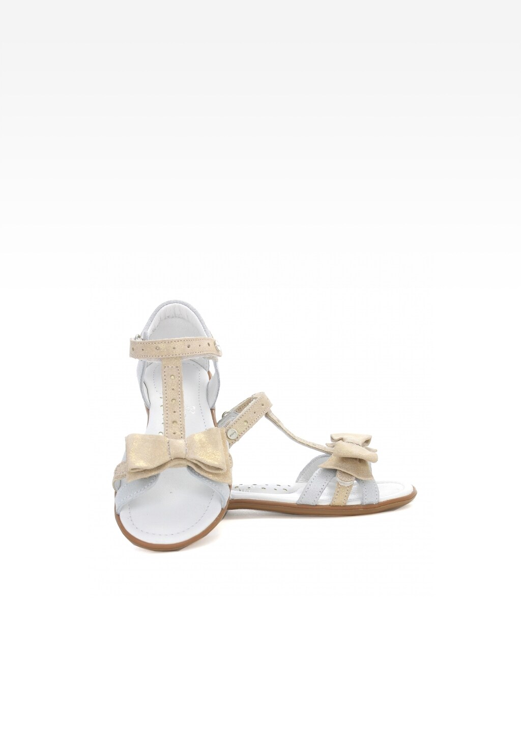 Sandały BARTEK W-59182/SGW, dla dziewcząt, srebrno-złoty Widok 5