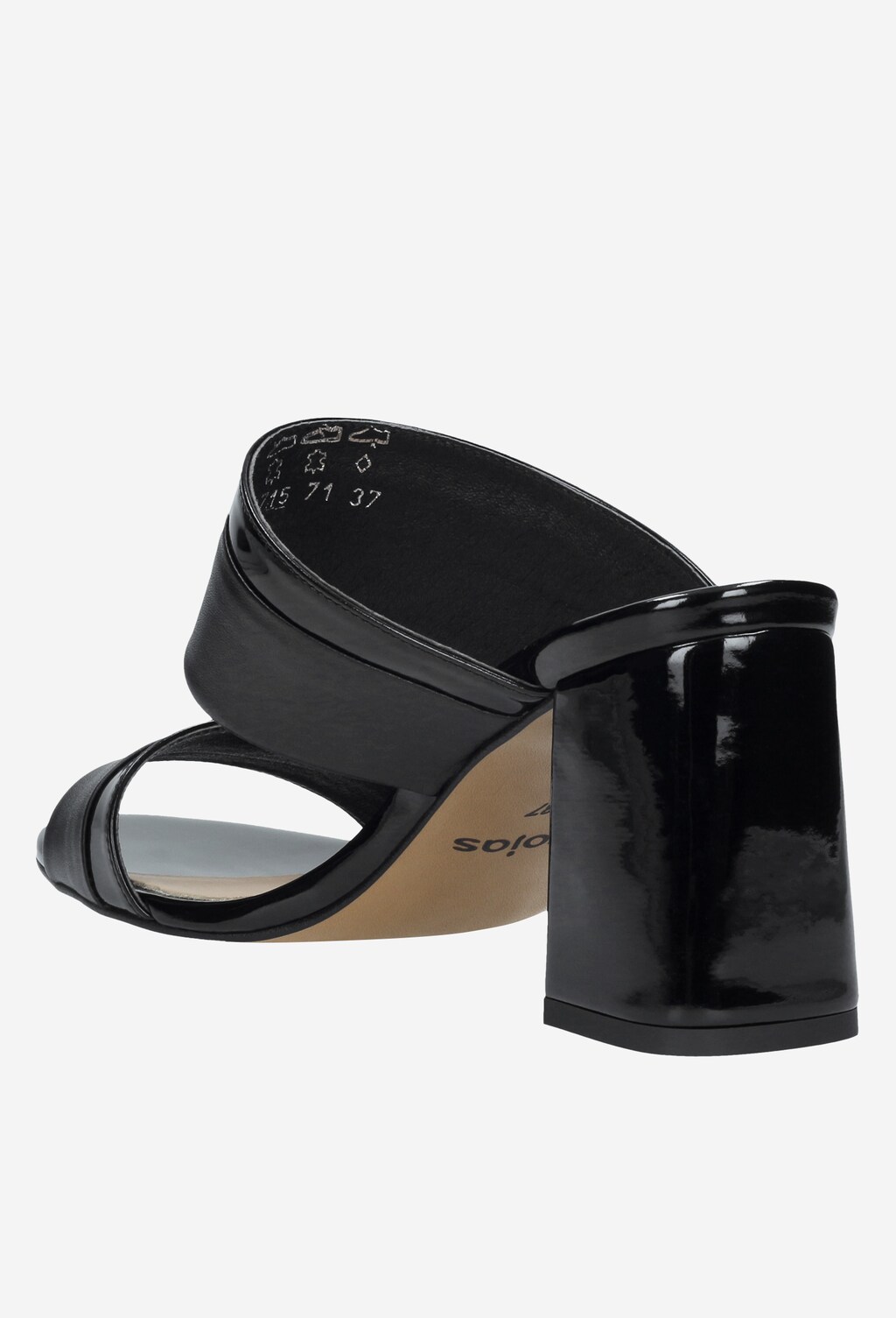 Czarne klapki damskie 9715-71 Widok 3