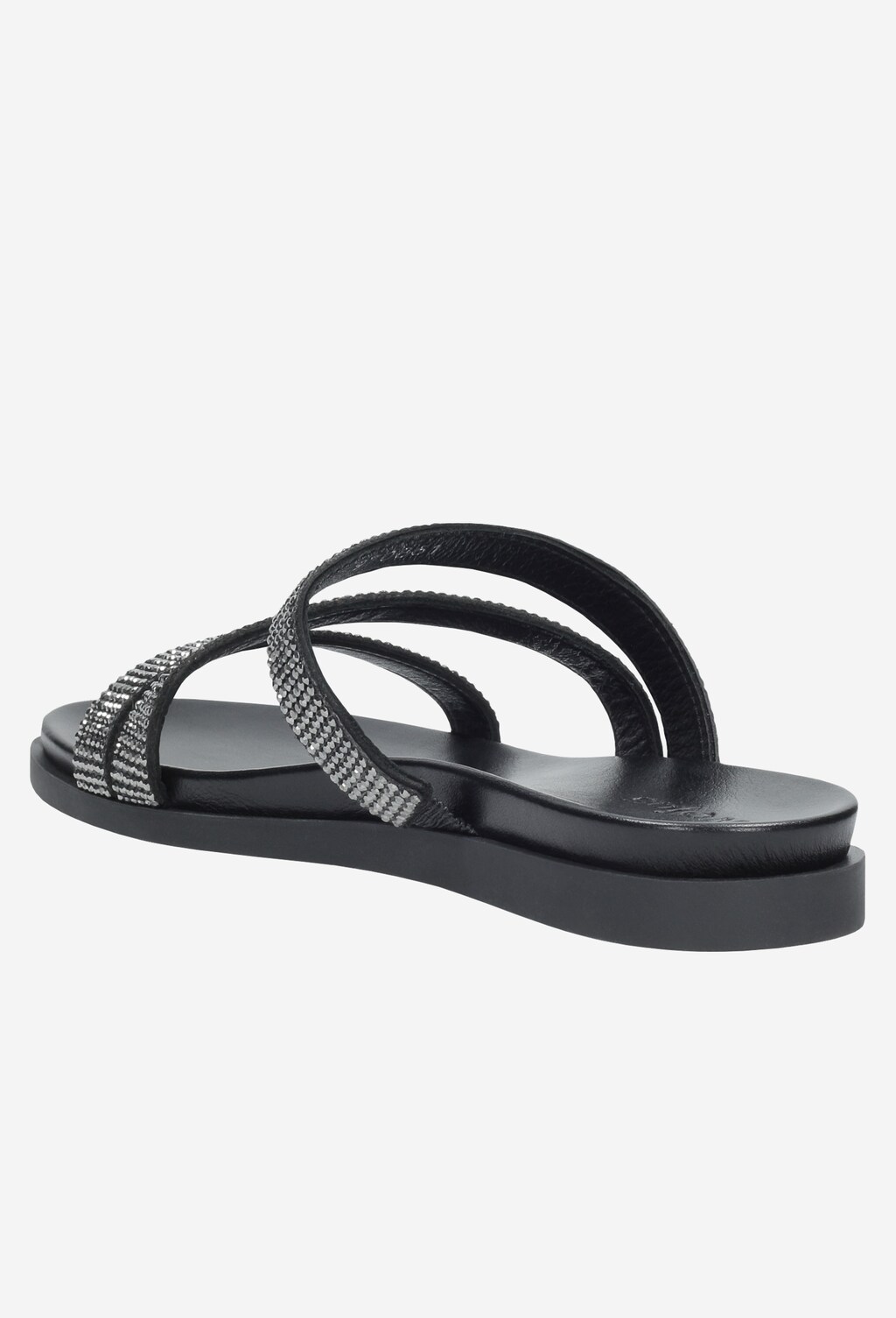 Czarne klapki damskie 9708-61 Widok 3