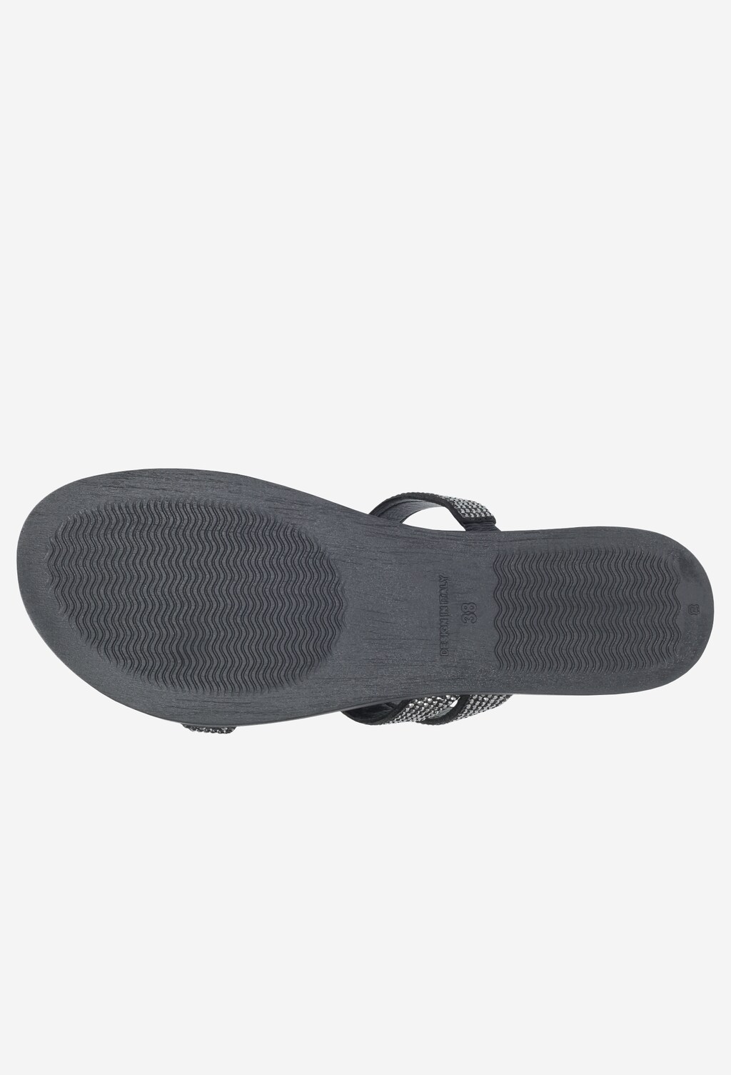 Czarne klapki damskie 9708-61 Widok 5