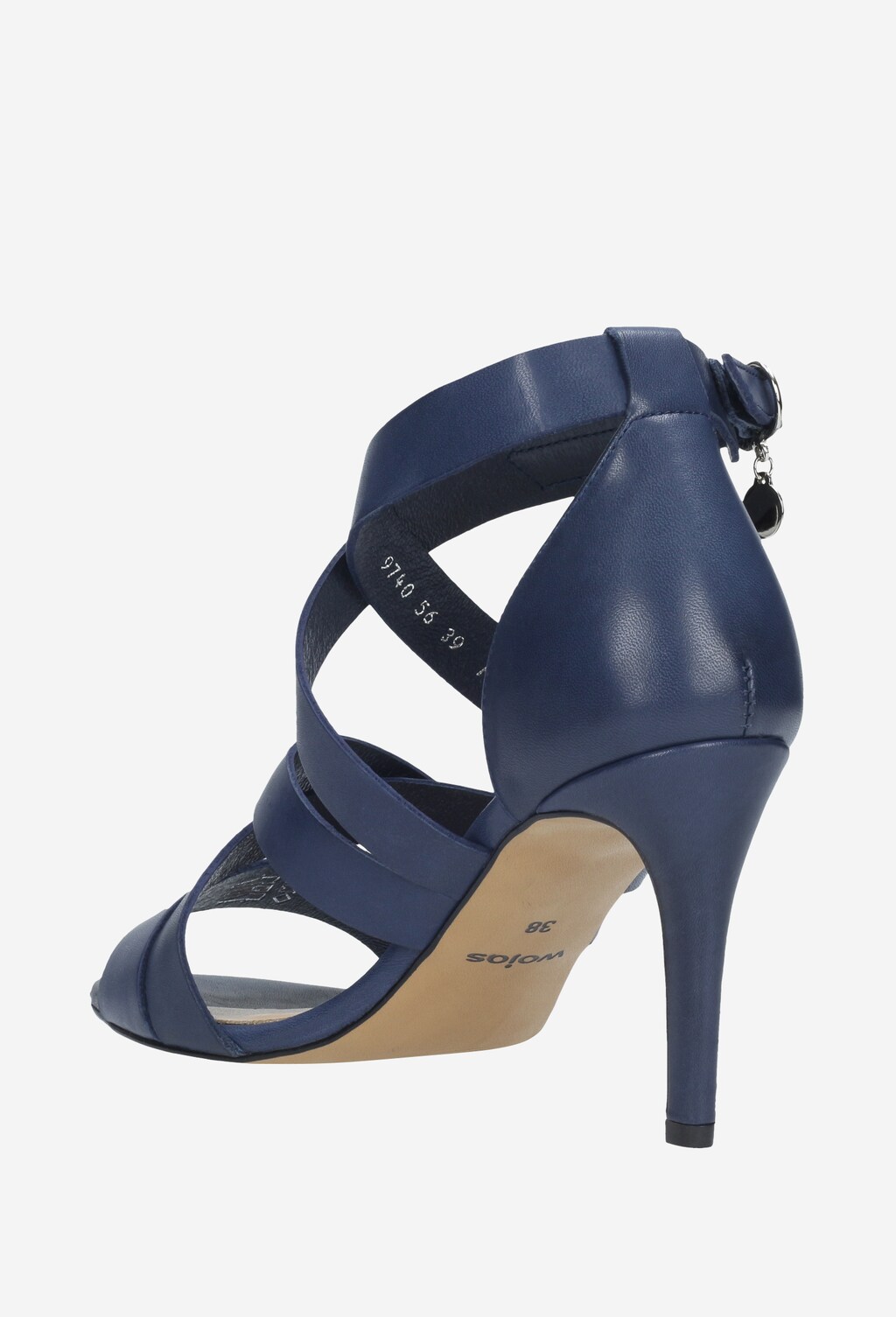 Granatowe sandały damskie 9740-56 Widok 3