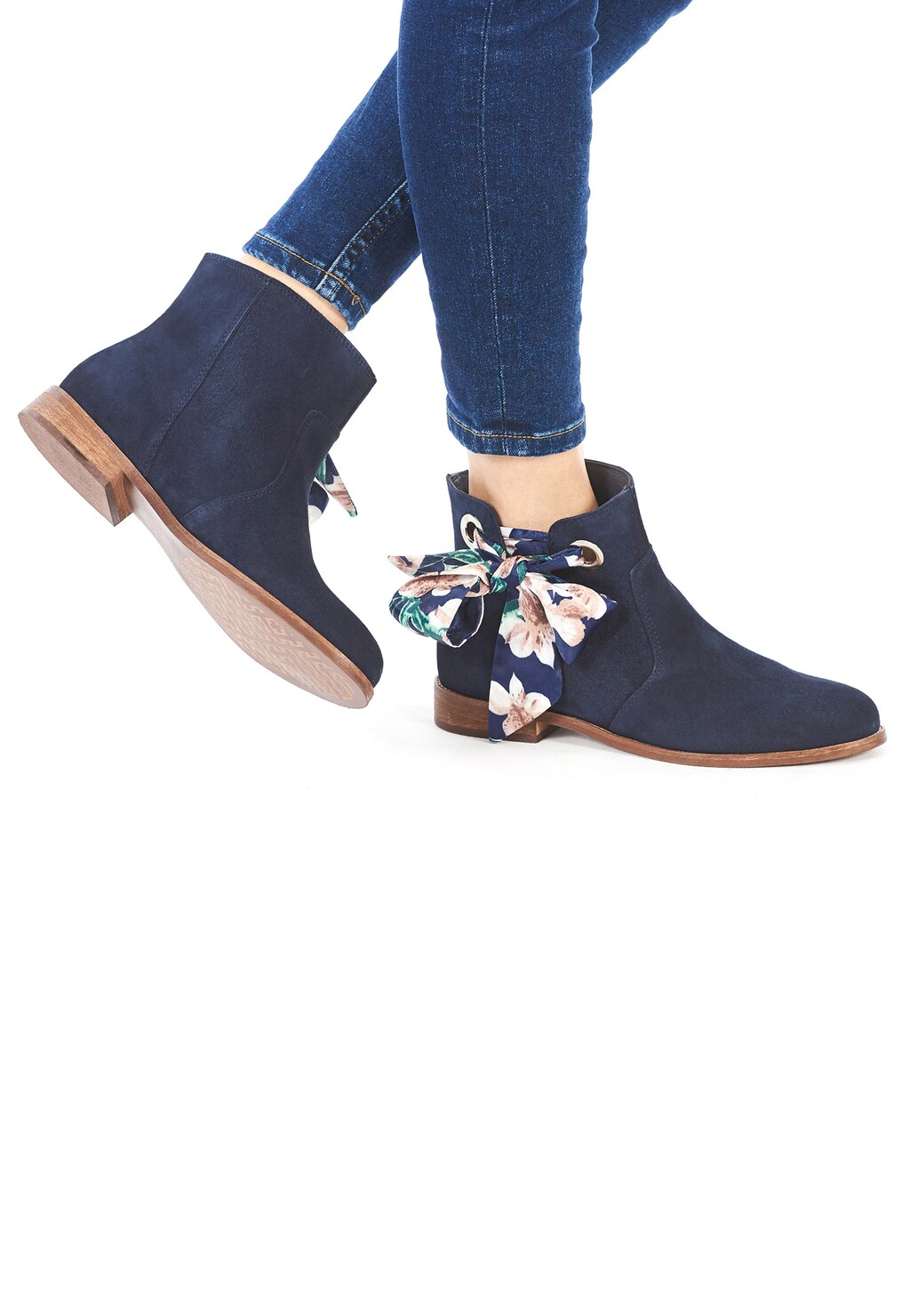 Granatowe damskie botki 9501-66 Widok 1