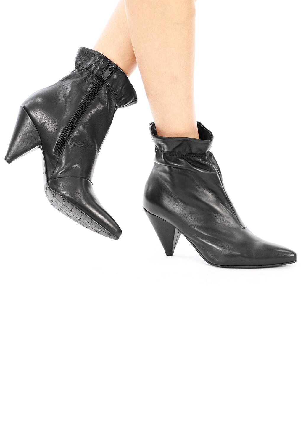 Czarne damskie botki 8645-51 Widok 1