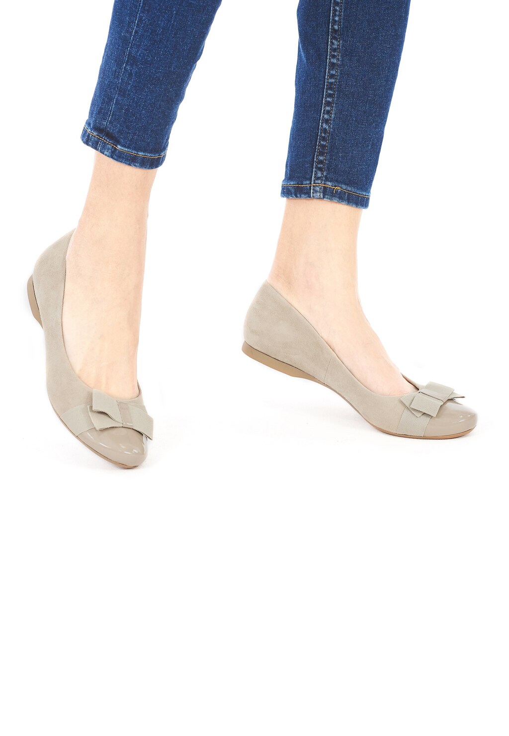 Béžové dámské baleríny 7430-74 Widok 1