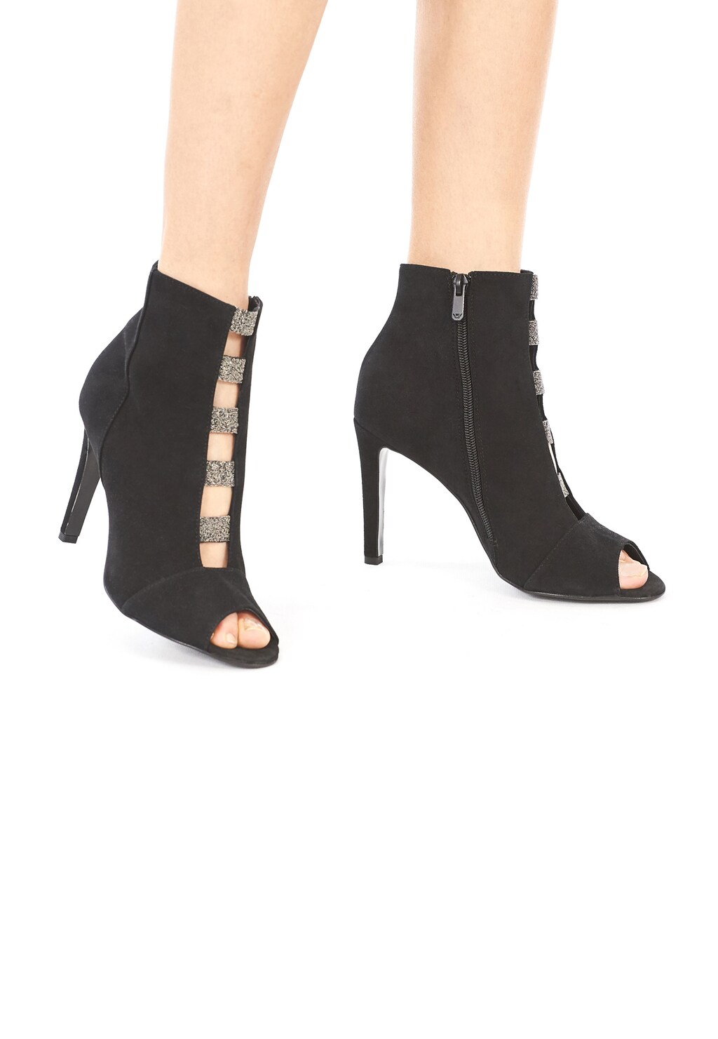 Czarne damskie botki 7551-61 Widok 1