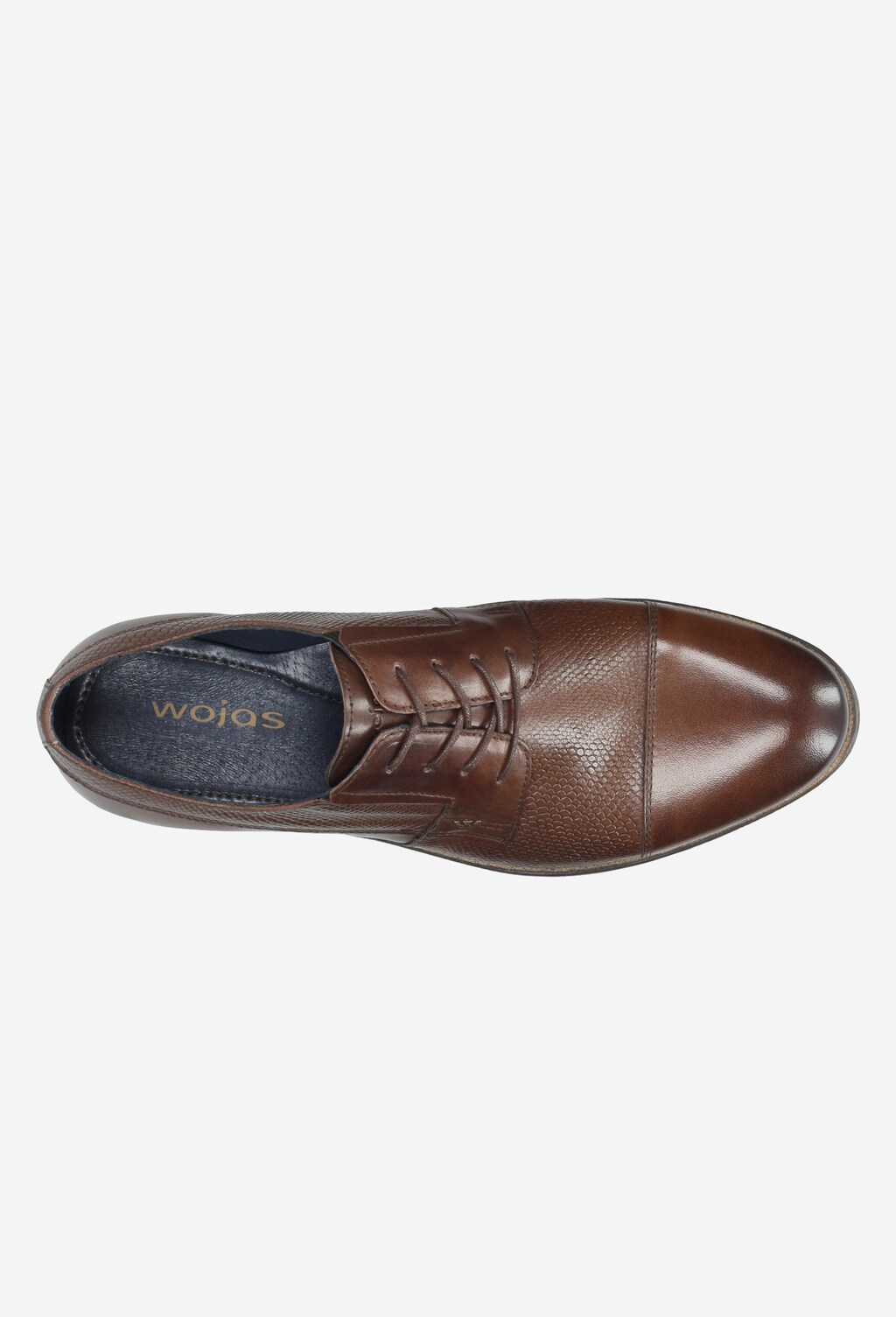Brązowe półbuty męskie 9070-52 Widok 4