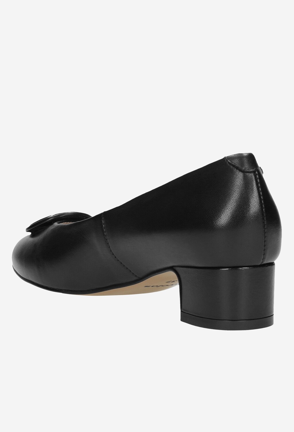 Czarne eleganckie czółenka na niskim obcasie 9290-51 Widok 4