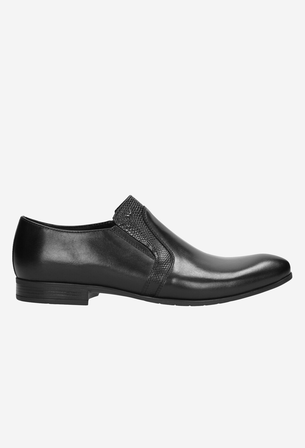 Originálne pánske poltopánky z čiernej kože 9069-51 Widok 1