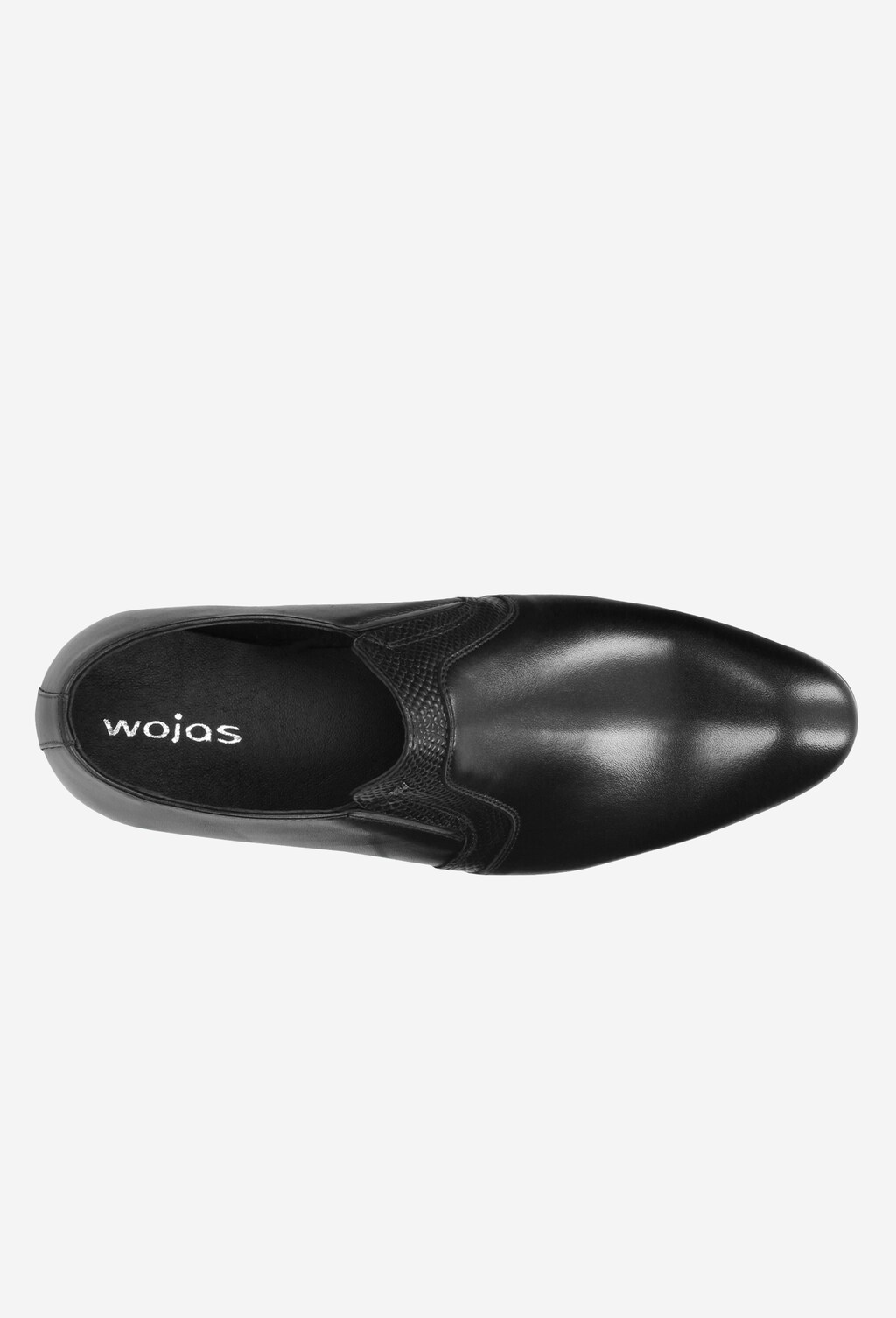 Originálne pánske poltopánky z čiernej kože 9069-51 Widok 4