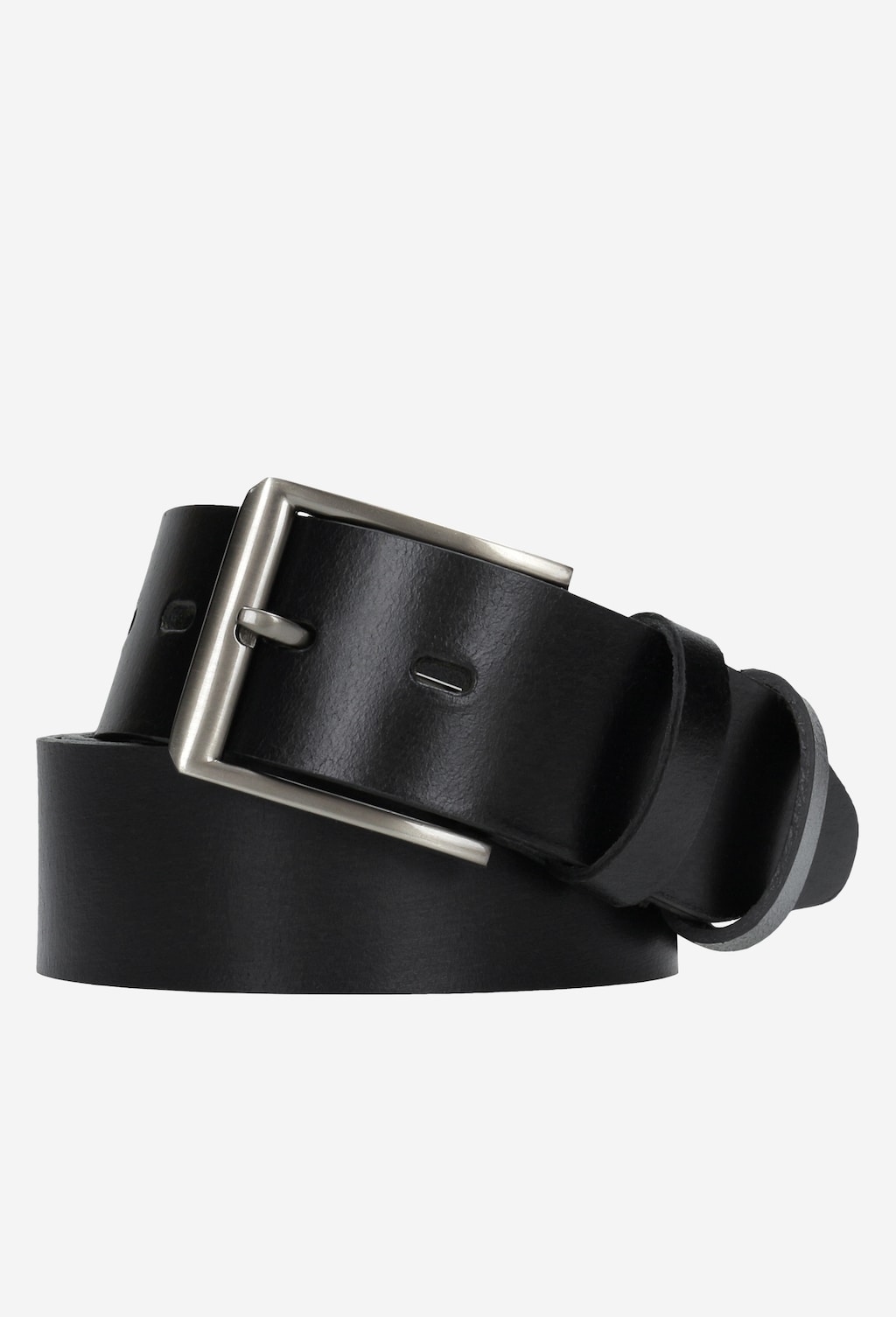 Elegancki czarny pasek męski Wojas model 9963-51 ze srebrną klamrą, wykonany z gładkiej skóry, idealny dodatek do formalnej i codziennej stylizacji.