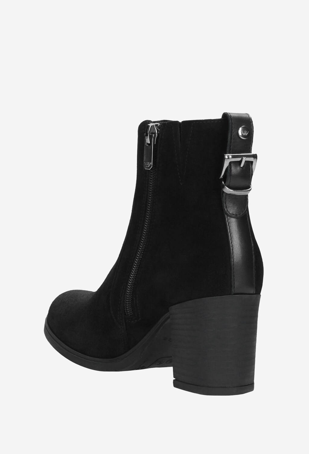 Czarne botki damskie 9584-61 Widok 3