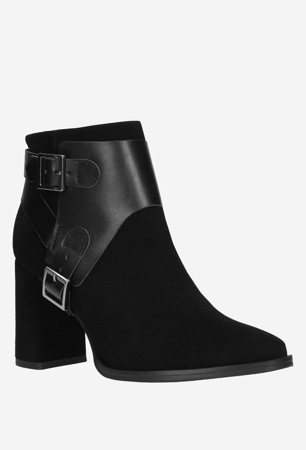 Czarne botki damskie 9545-71 Widok 3