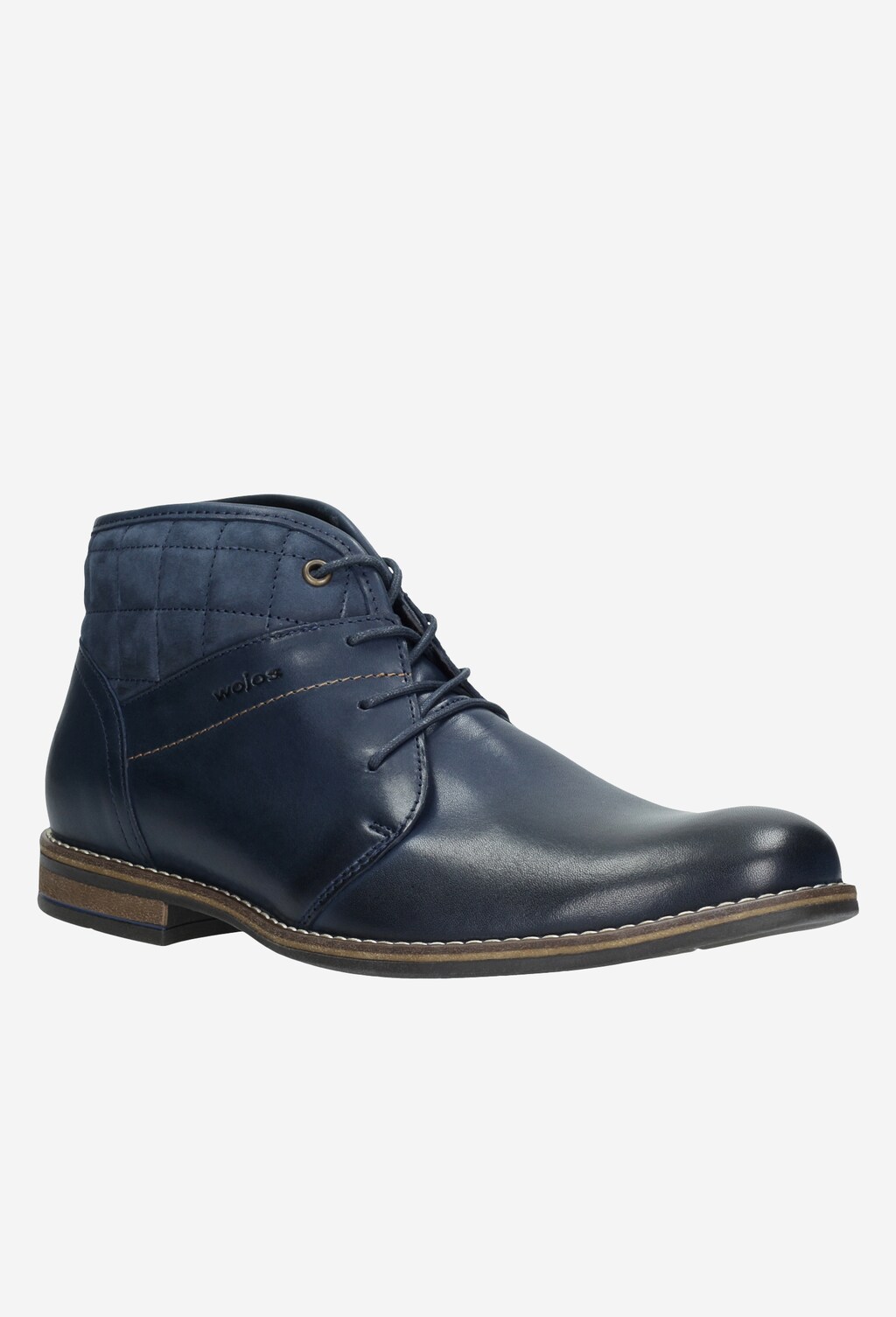 Granatowe trzewiki męskie 8213-76 Widok 2