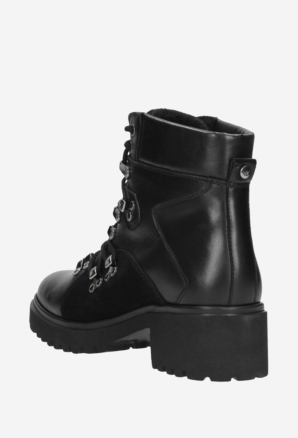 Czarne trzewiki damskie 9630-71 Widok 4