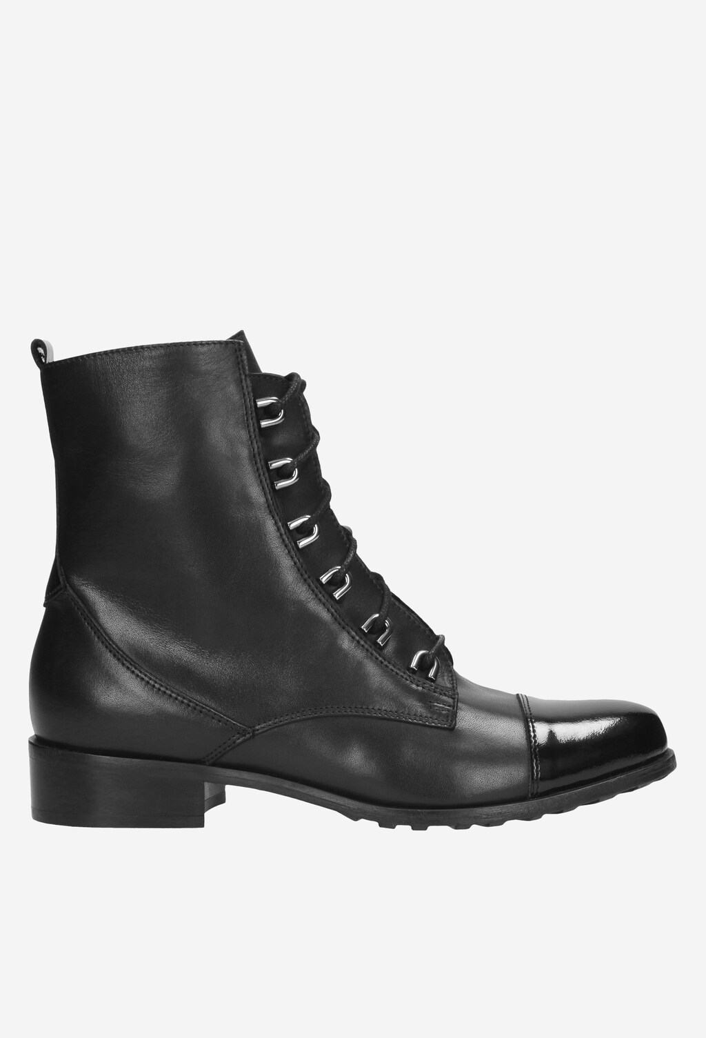 Czarne trzewiki damskie 9611-71 Widok 2