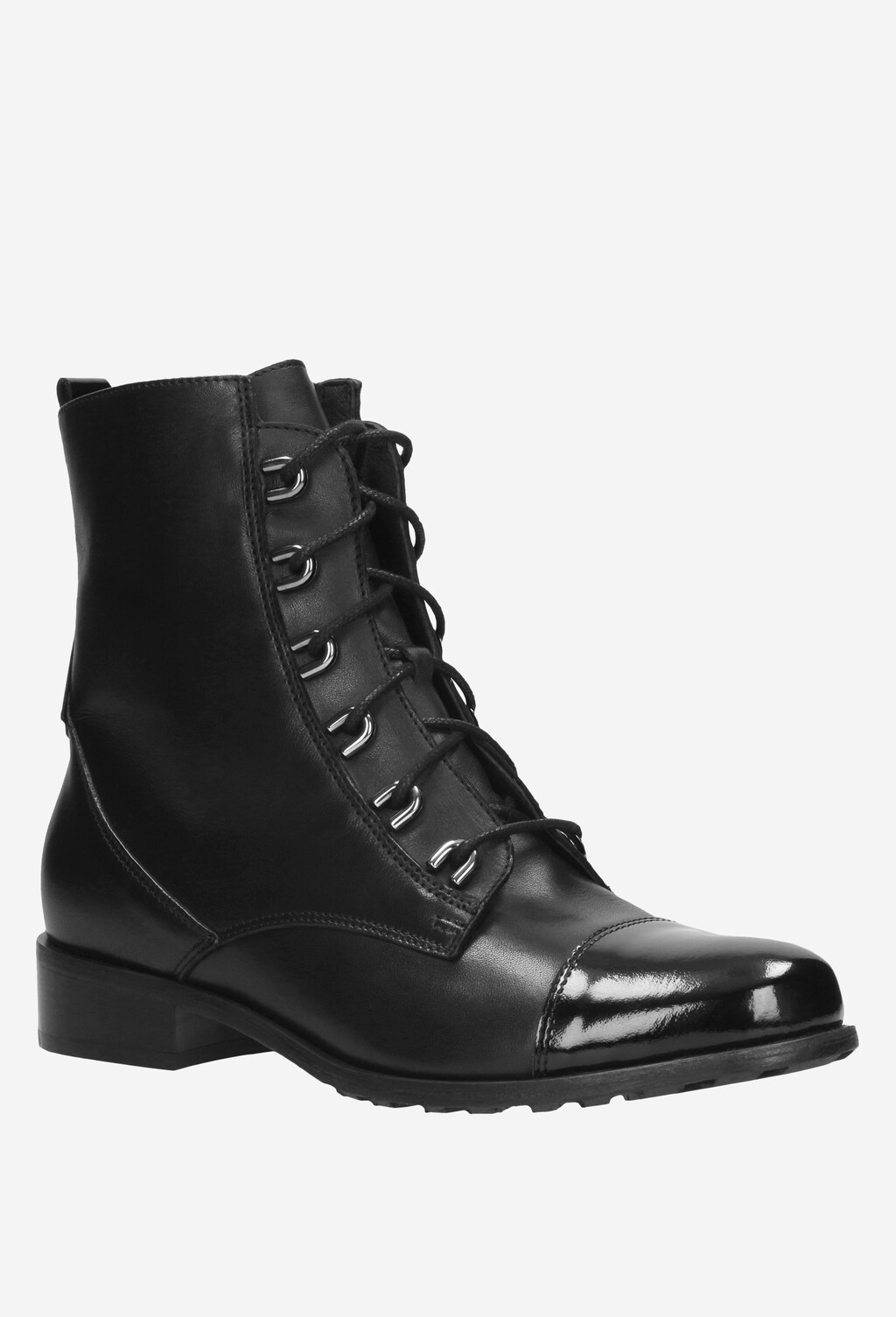 Czarne trzewiki damskie 9611-71 Widok 3