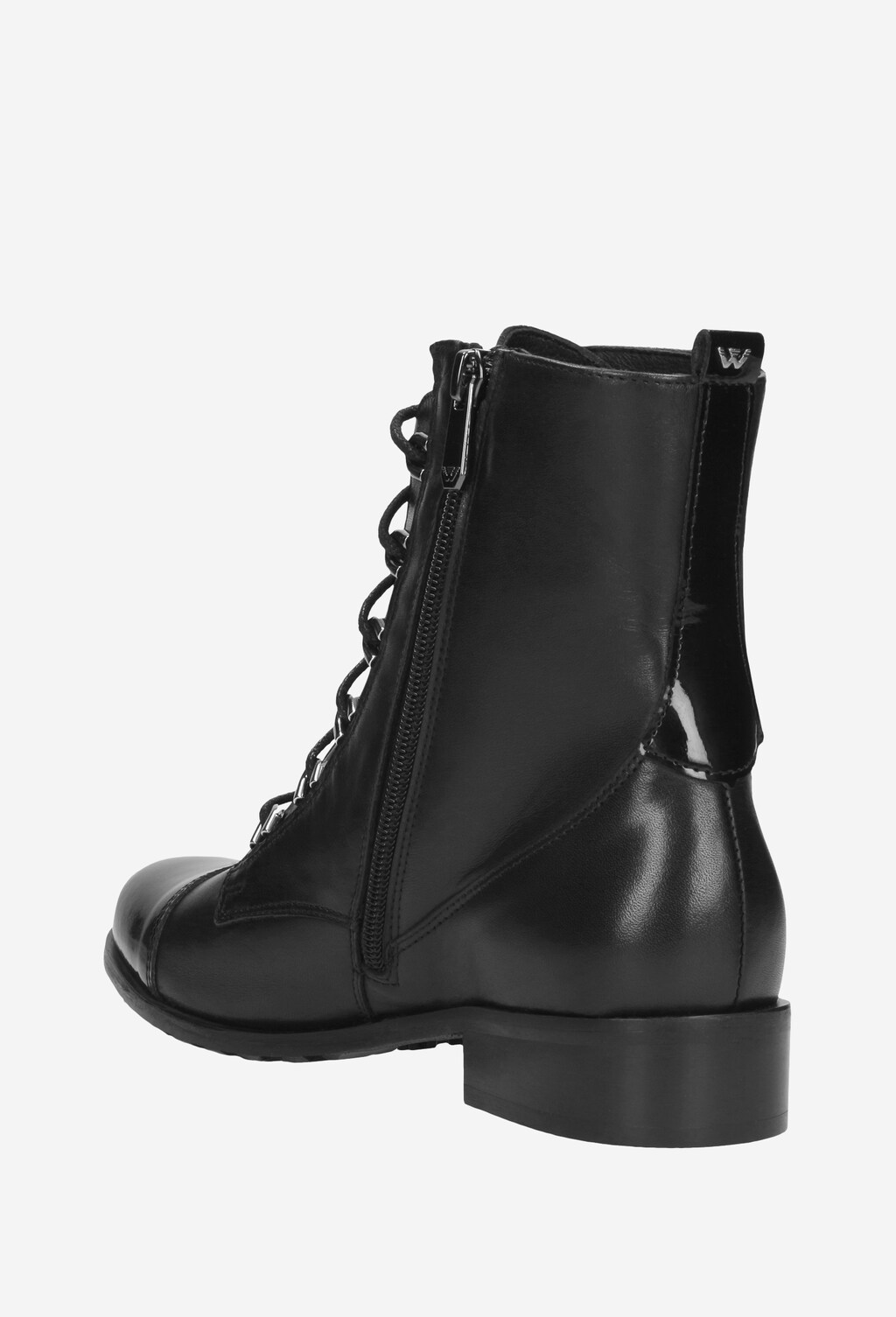 Czarne trzewiki damskie 9611-71 Widok 4