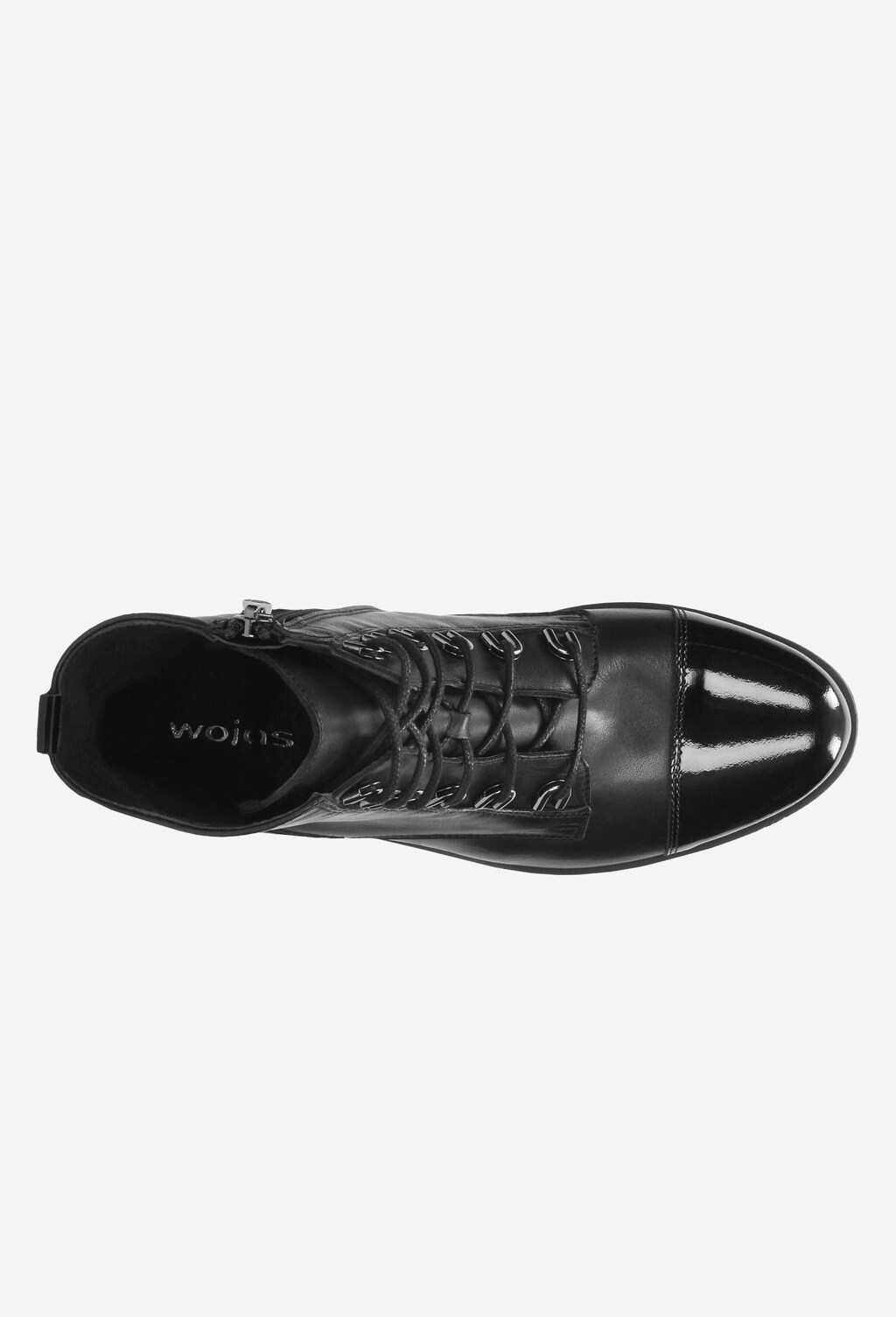 Czarne trzewiki damskie 9611-71 Widok 5