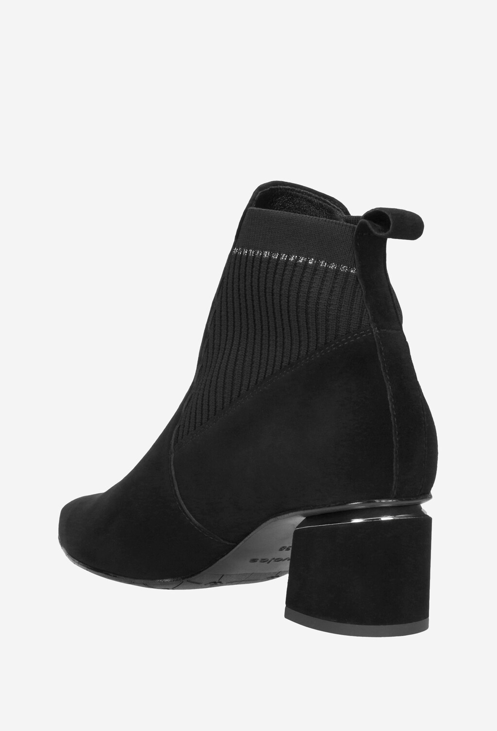 Czarne botki damskie 9579-81 Widok 4