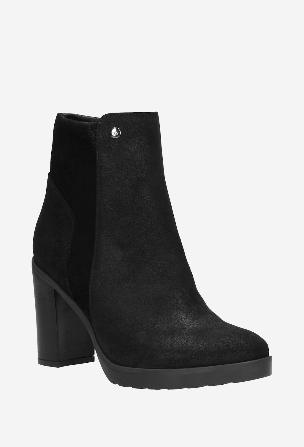 Czarne botki damskie 9575-81 Widok 3