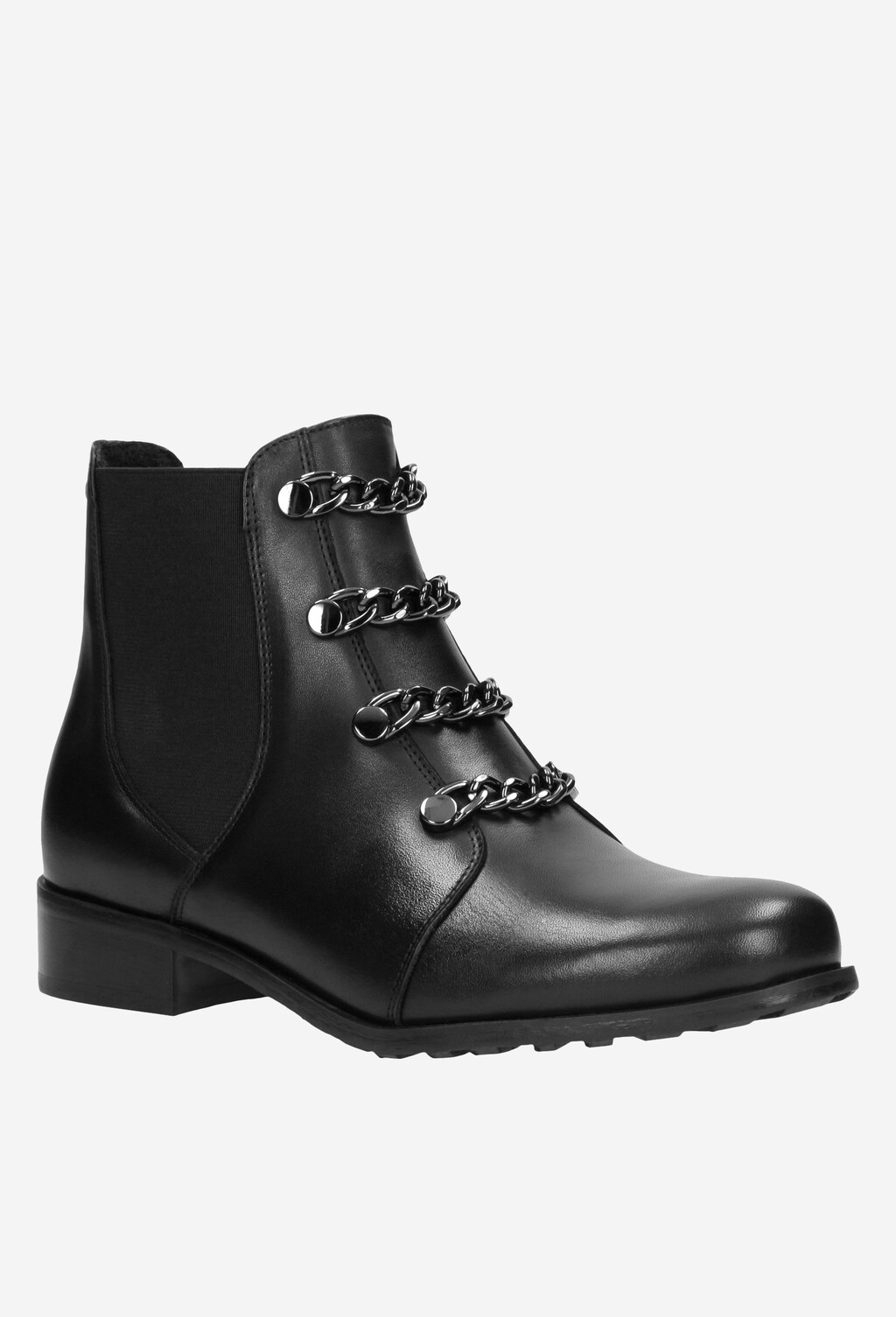 Czarne botki damskie 9592-81 Widok 3