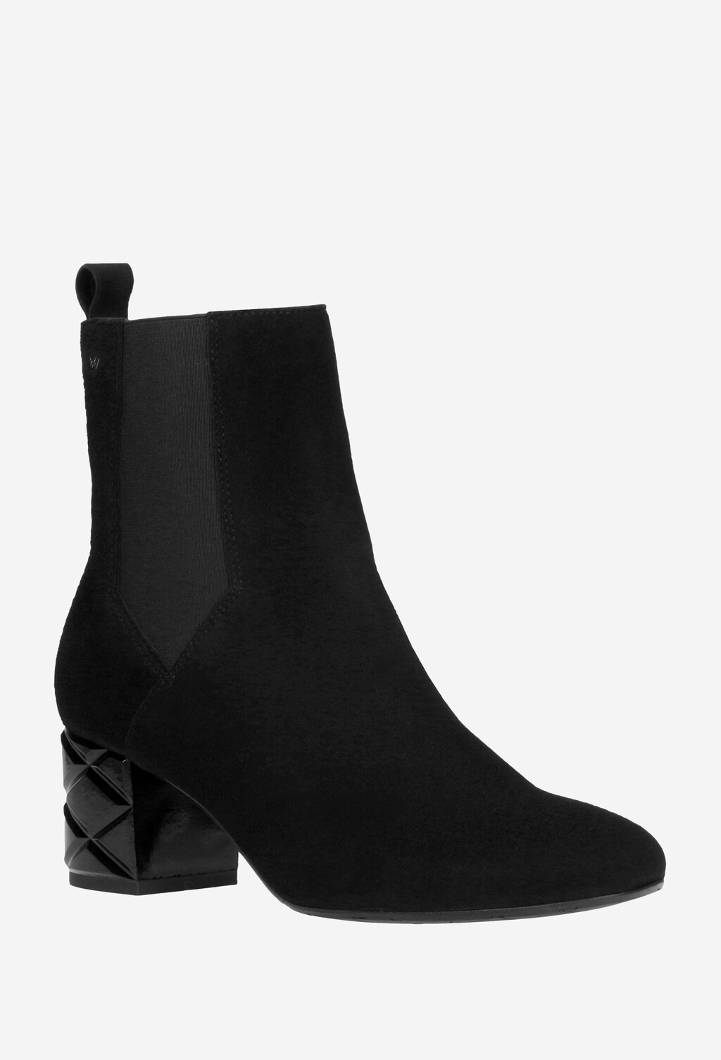 Czarne botki damskie 9558-61 Widok 3