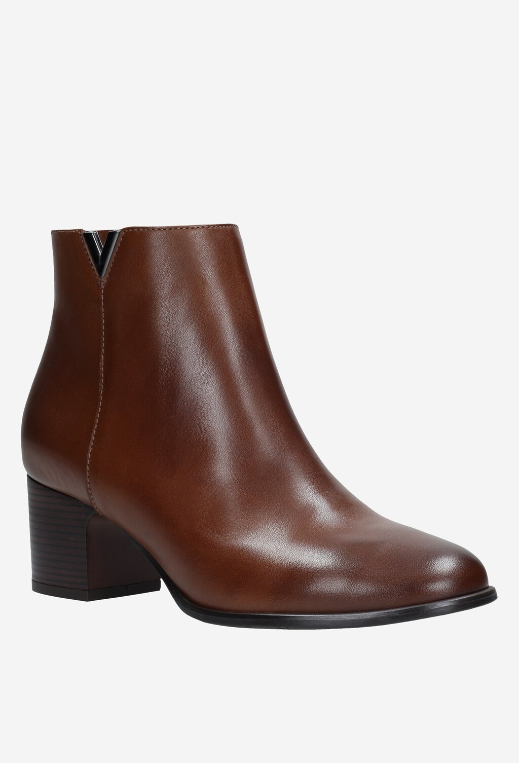 Brązowe botki damskie 9561-52 Widok 3