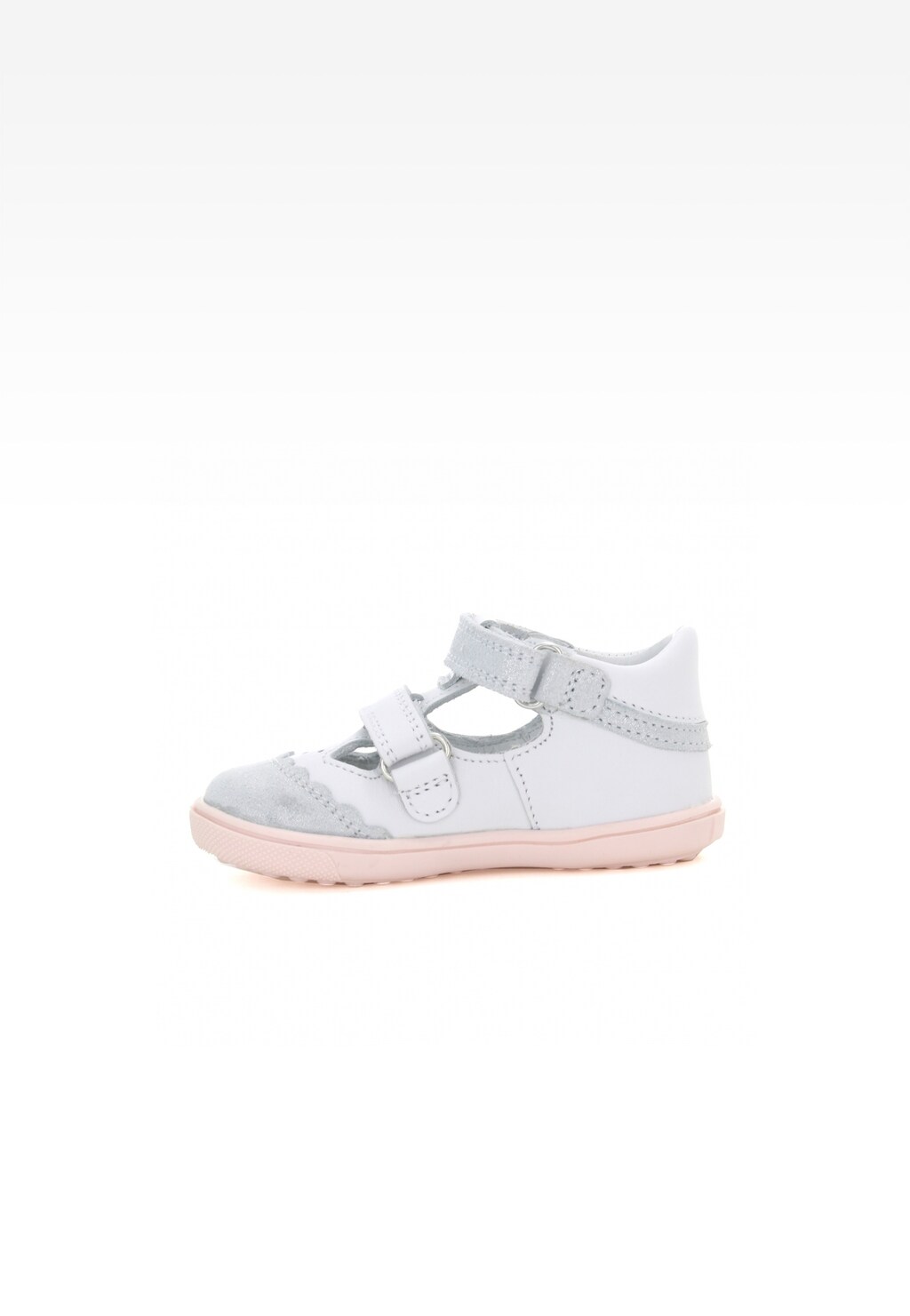 Sandały zabudowane BARTEK W-81798-5/FB2, dla dziewcząt, biało-srebrny Widok 4