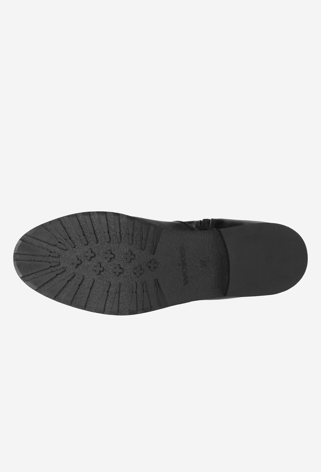 Černé kožené dámské kozačky se strečovou vsadkou 9674-51 Widok 6