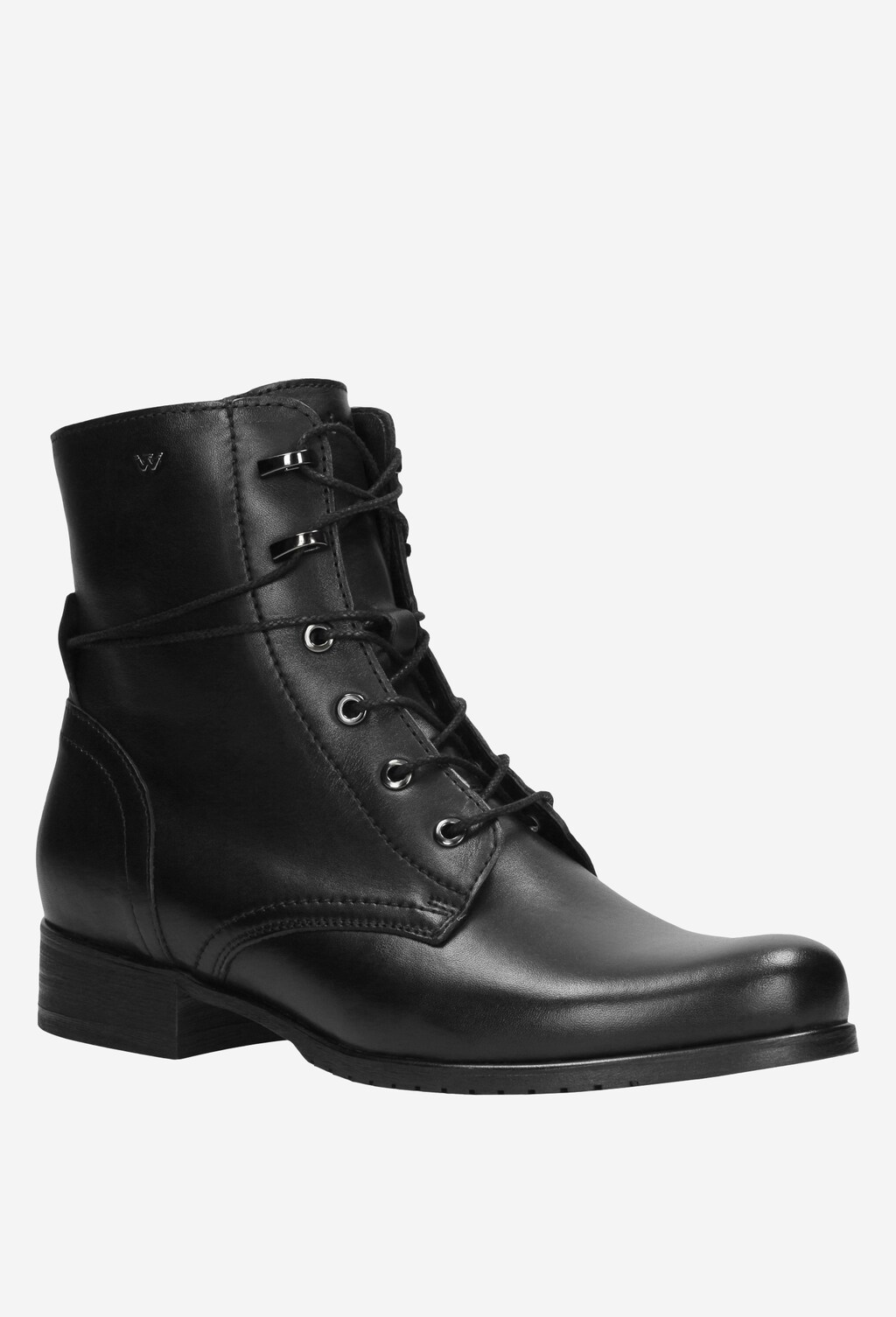 Czarne trzewiki damskie 9614-51 Widok 3