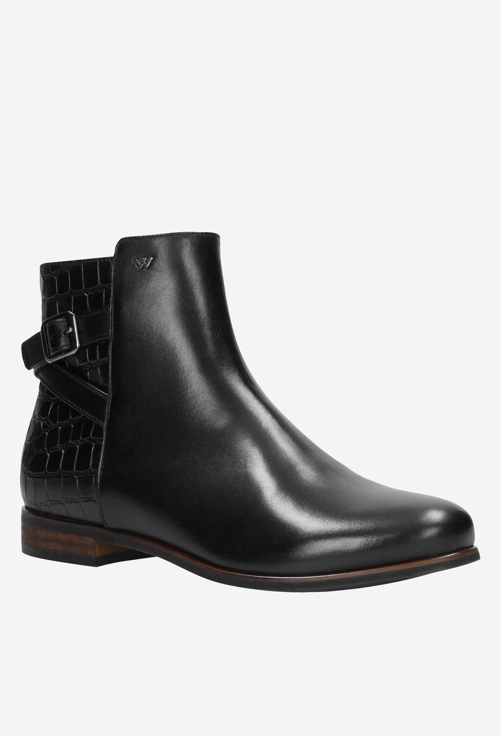 Czarne botki damskie 8628-51 Widok 3