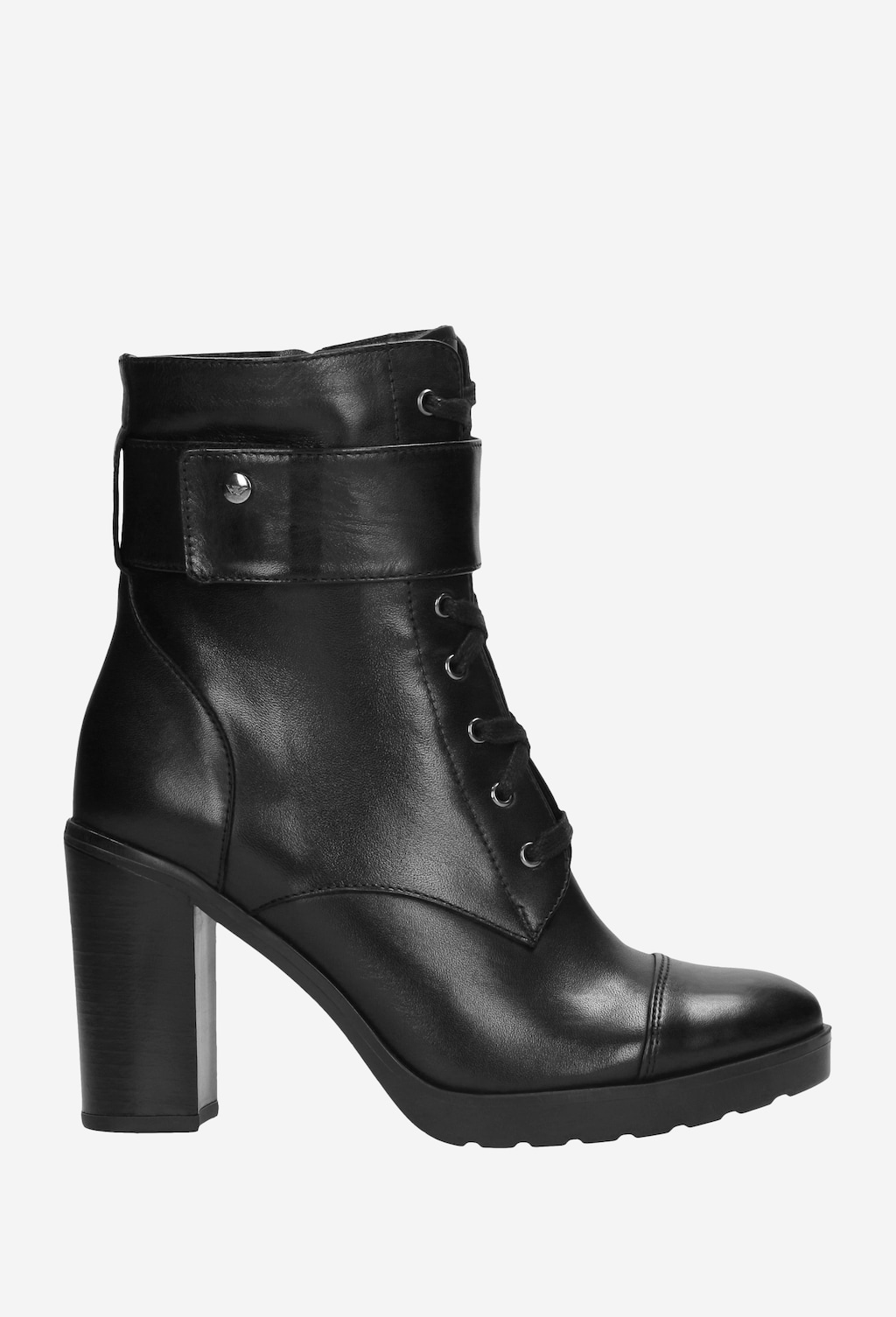 Czarne trzewiki damskie 9603-51 Widok 2