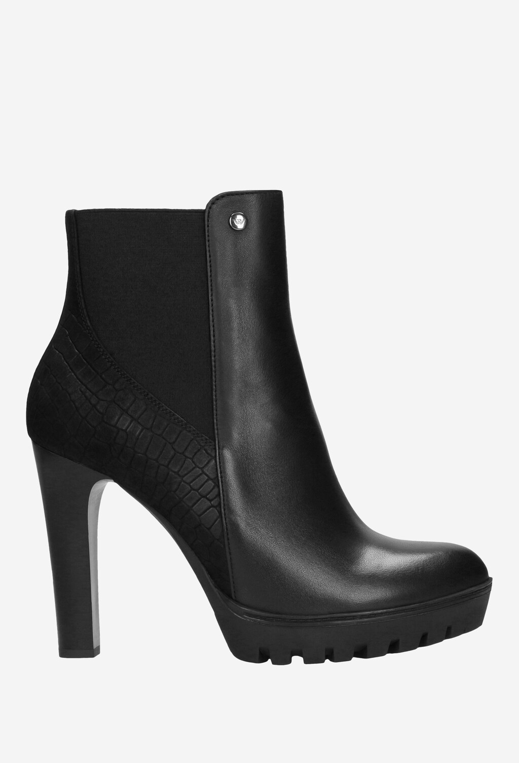 Czarne botki damskie 9589-81 Widok 2