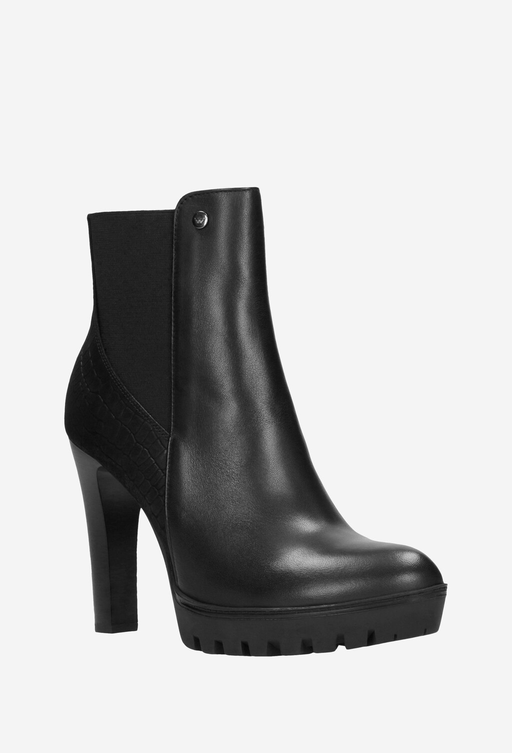 Czarne botki damskie 9589-81 Widok 3