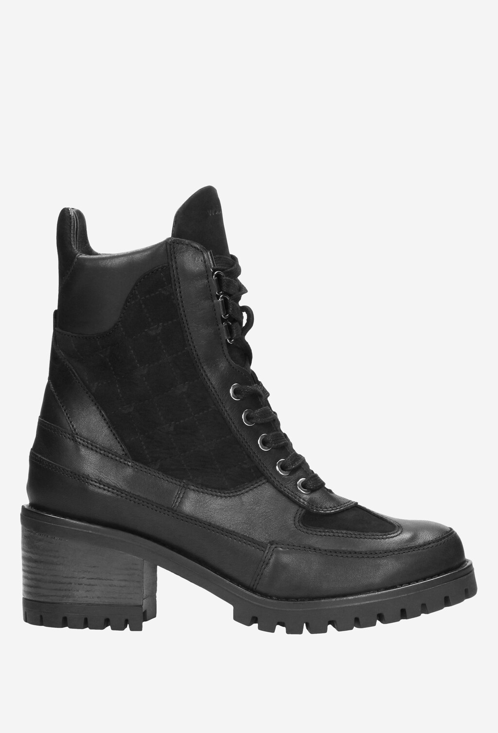 Czarne trzewiki damskie 9606-71 Widok 2