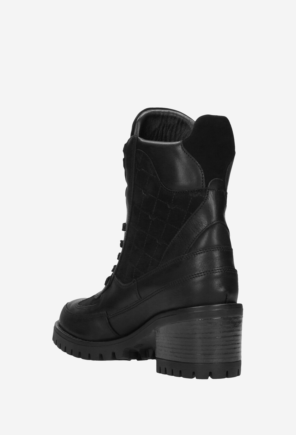 Czarne trzewiki damskie 9606-71 Widok 4